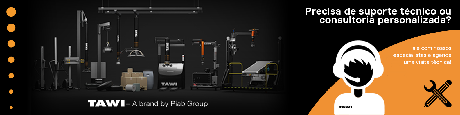 Serviço pós venda, peças de reposição e suporte tecnico TAWI