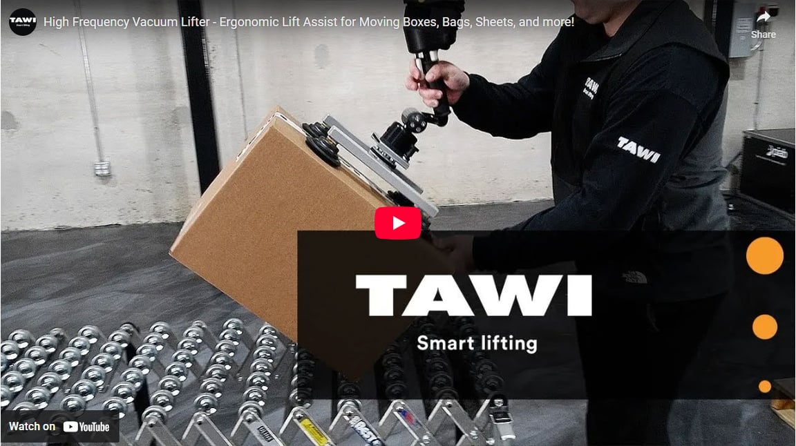 High Frequency Vacuum Lifter - Ergonomic Lift Assist for Moving Boxes, Bags, Sheets, and more!