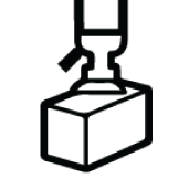 Un sollevatore a vuoto movimenta una scatola