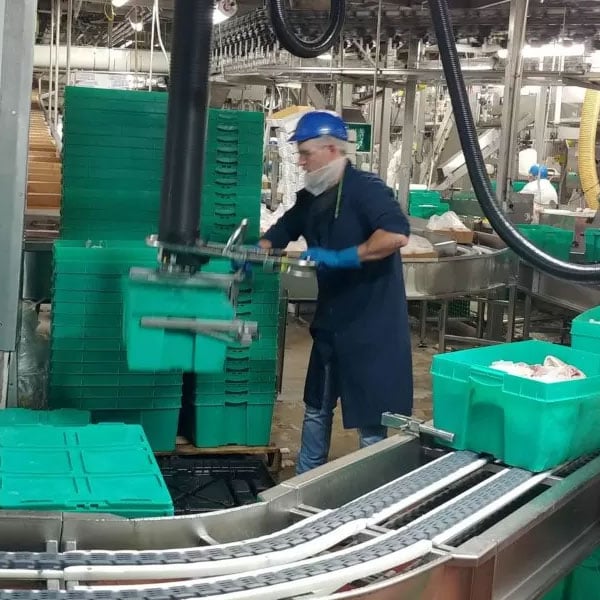 Multifunktionell Vakuumlyft lyfter plastback i fabrik