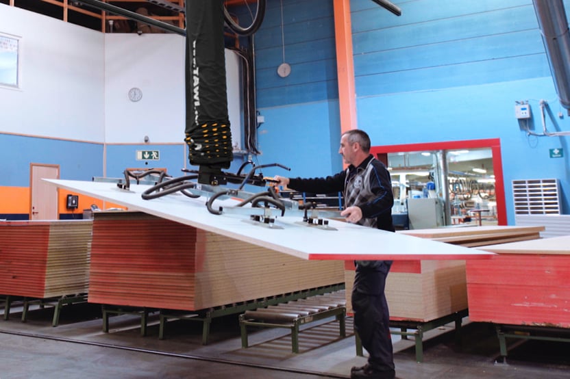 Wood, glass, and steel handling