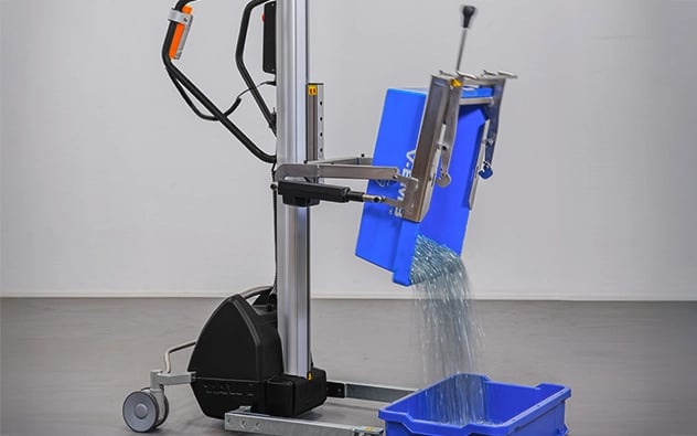 TAWI crate lifting, handling and tilting made easy.
