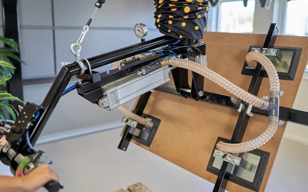 TAWI sheet lifters handle panels of wood