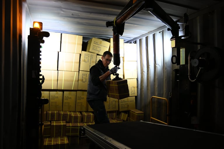 People at SODISE using TAWI solutions for container unloading