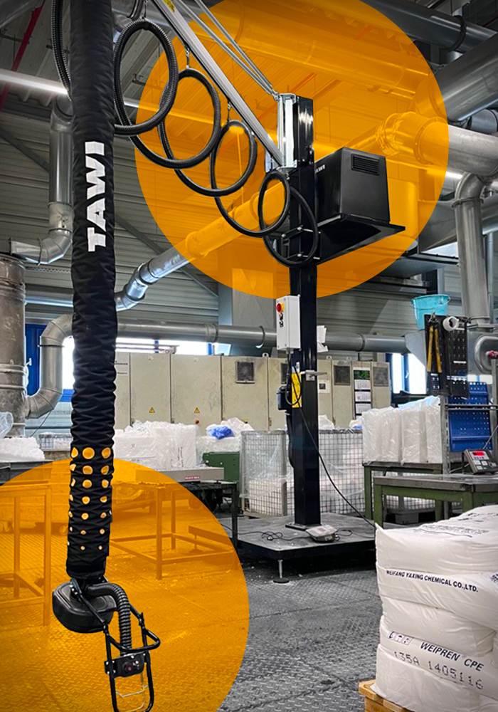 Reels lifting with TAWI Lifting trolleys at Clarebout Belgium