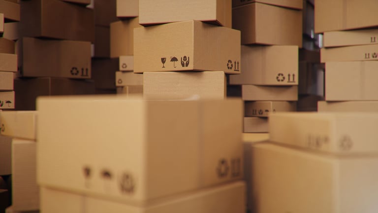 Stacked Cardboard Boxes
