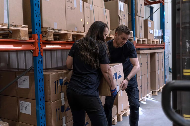 Manually lifting boxes