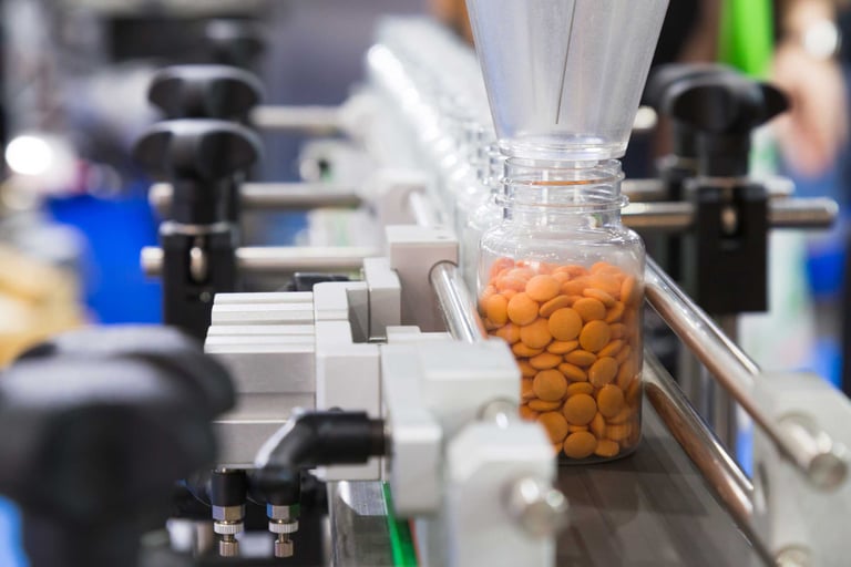 Pharma manufacturing packaging process