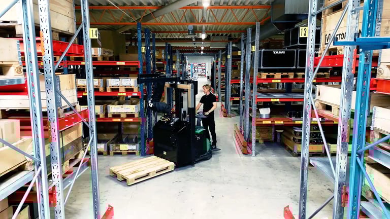 MOP in warehouse being used