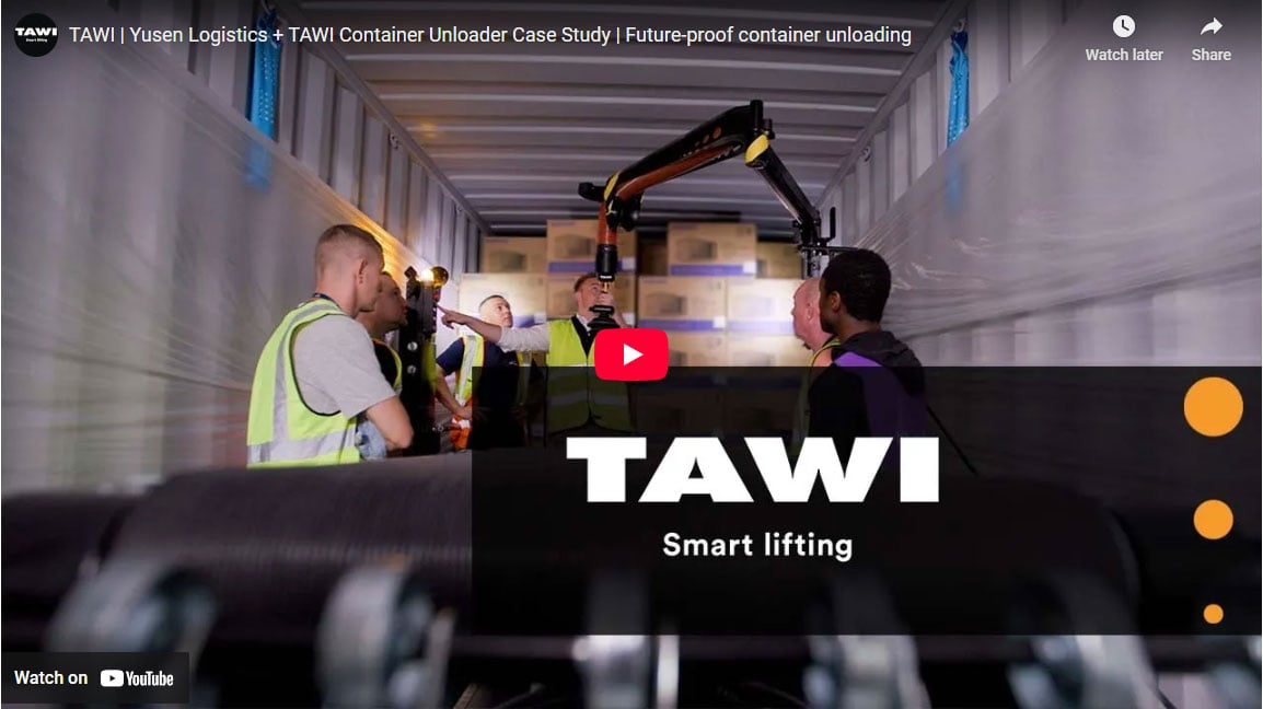 The TAWI Container Unloader in Action