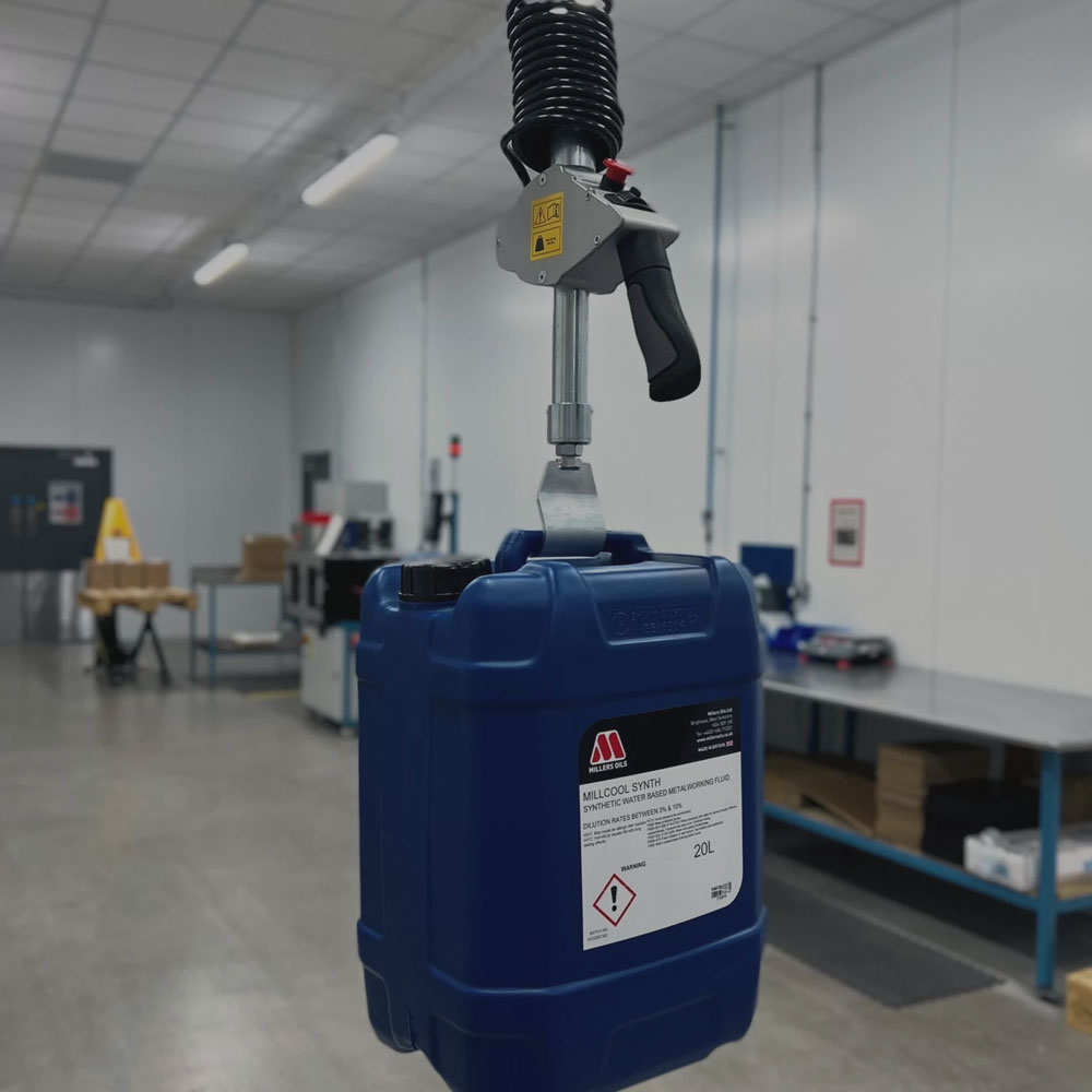 Electric hoist lifting canisters in a sensitive environment