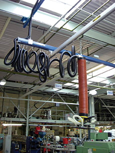 overhead crane system with steel and aluminium profiles